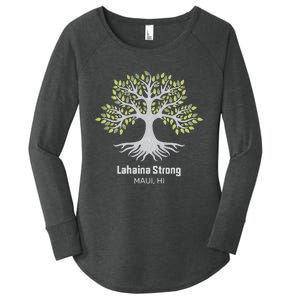 Lahaina Strong Maui Hawaii Old Banyan Tree Women's Perfect Tri Tunic Long Sleeve Shirt