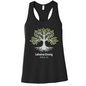 Lahaina Strong Maui Hawaii Old Banyan Tree Women's Racerback Tank