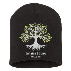 Lahaina Strong Maui Hawaii Old Banyan Tree Short Acrylic Beanie