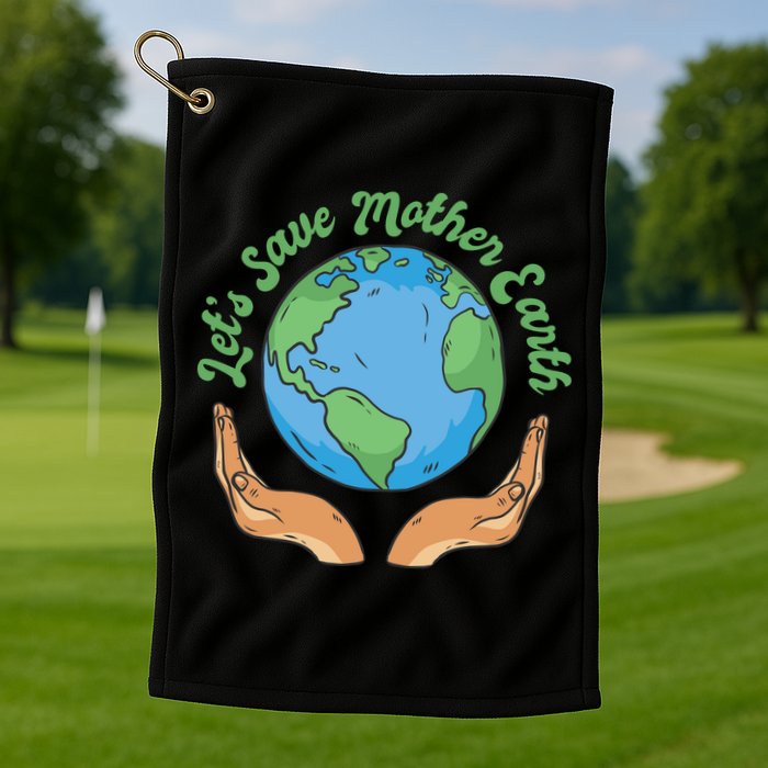 Let's Save Mother Earth Golf Towel