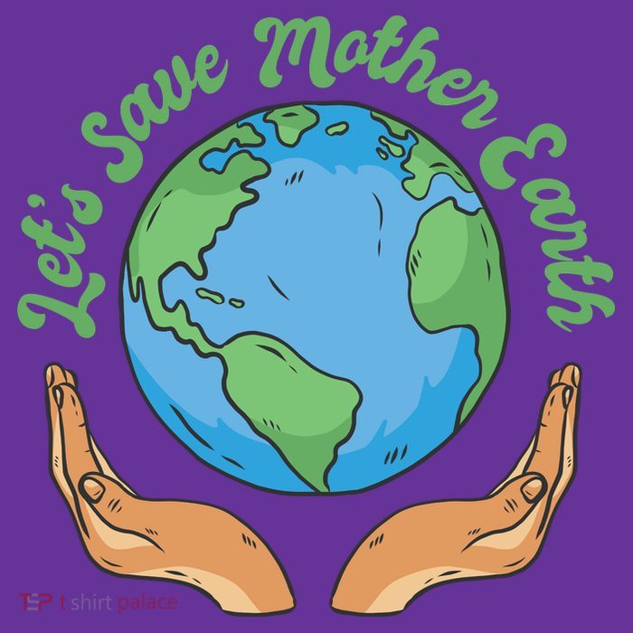 Let's Save Mother Earth Button