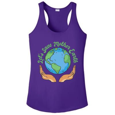 Let's Save Mother Earth Ladies PosiCharge Competitor Racerback Tank