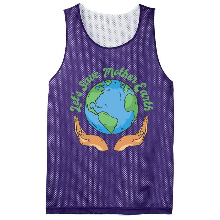 Let's Save Mother Earth Mesh Reversible Basketball Jersey Tank