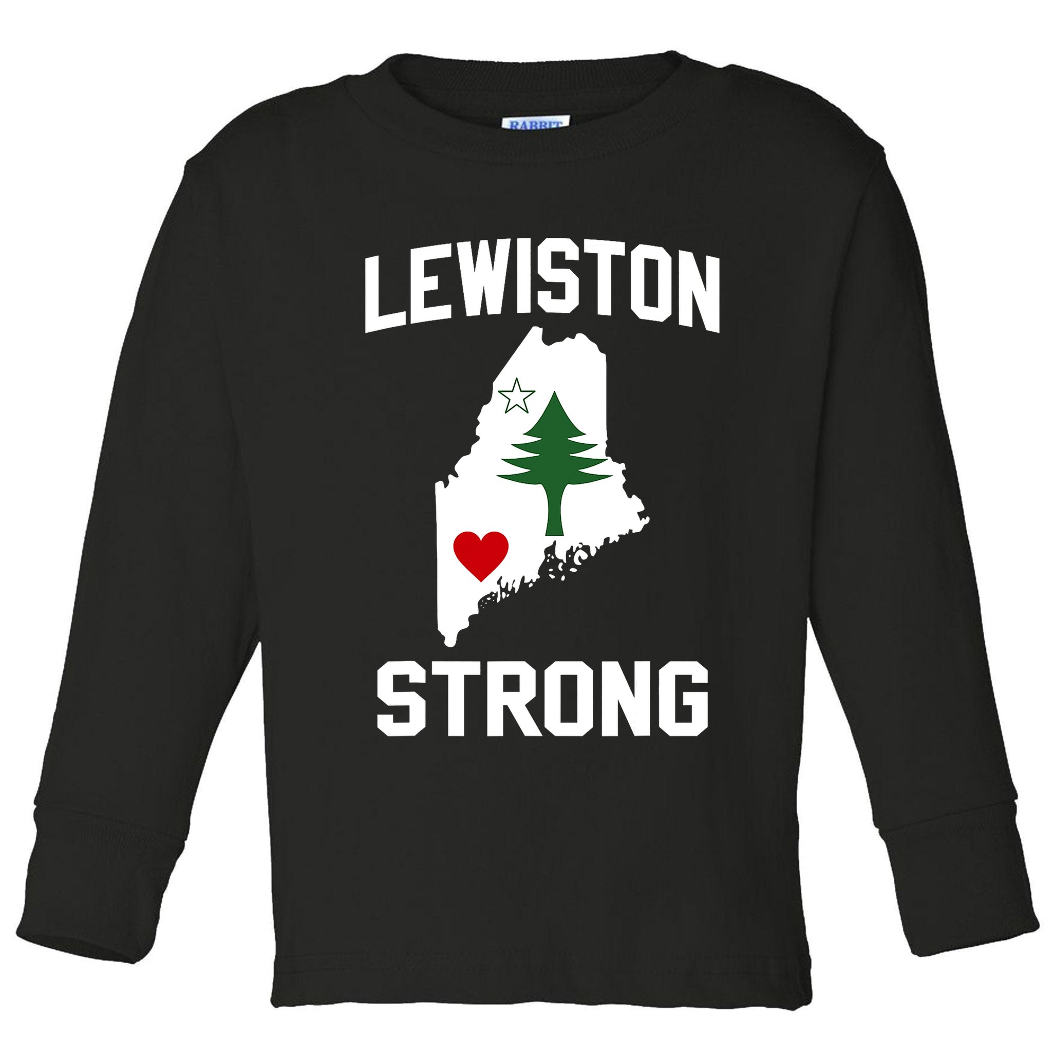 Lewiston Strong Maine Strong Toddler Long Sleeve Shirt