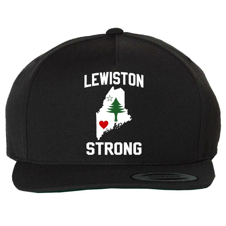 Lewiston Strong Maine Strong Wool Snapback Cap