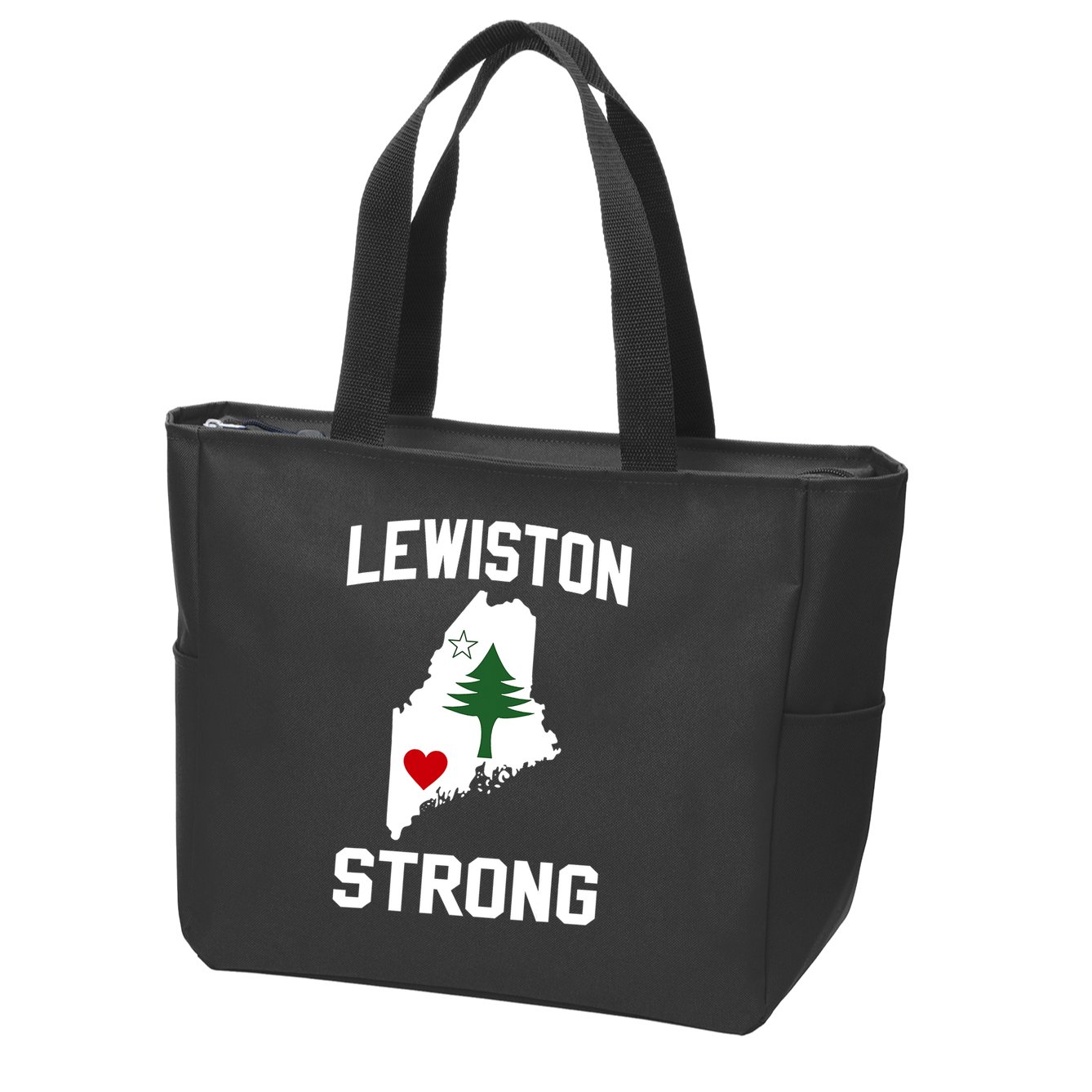 Lewiston Strong Maine Strong Zip Tote Bag
