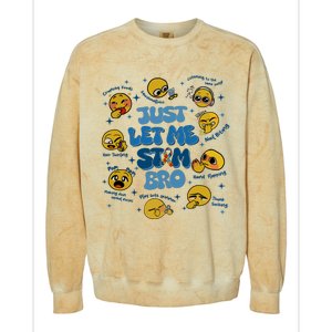 Lassen Sie Mich Bro Autismus Bewusstsein Lustiges Emoji Colorblast Crewneck Sweatshirt