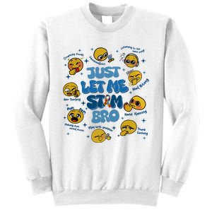 Lassen Sie Mich Bro Autismus Bewusstsein Lustiges Emoji Sweatshirt