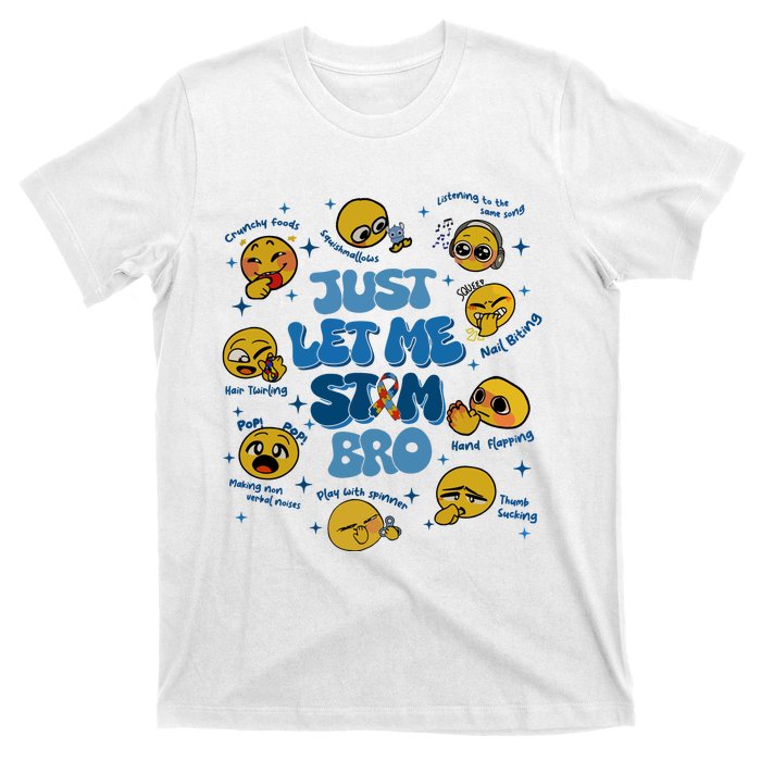 Lassen Sie Mich Bro Autismus Bewusstsein Lustiges Emoji T-Shirt