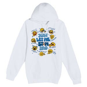 Lassen Sie Mich Bro Autismus Bewusstsein Lustiges Emoji Premium Pullover Hoodie