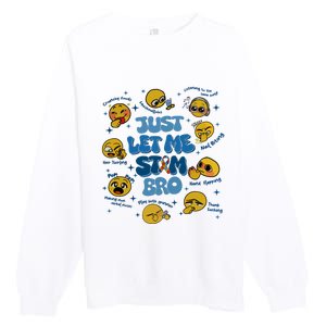 Lassen Sie Mich Bro Autismus Bewusstsein Lustiges Emoji Premium Crewneck Sweatshirt