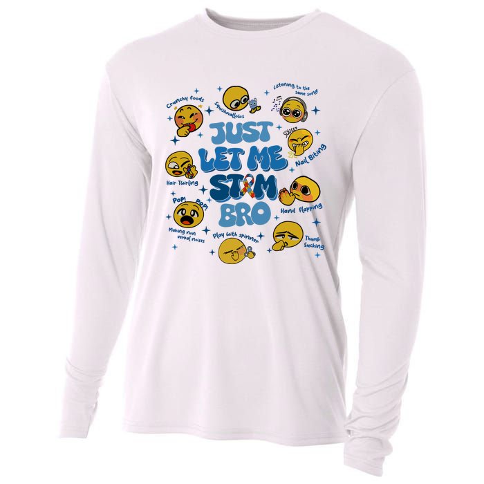 Lassen Sie Mich Bro Autismus Bewusstsein Lustiges Emoji Cooling Performance Long Sleeve Crew