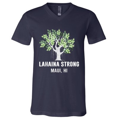 Lahaina Strong Maui Hawaii Old Banyan Tree V-Neck T-Shirt