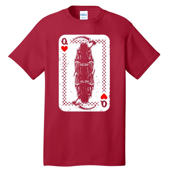 La Santa Muerte Mexico Skeleton Poker Card Death Queens Tall T-Shirt