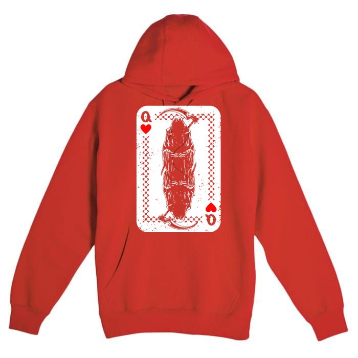 La Santa Muerte Mexico Skeleton Poker Card Death Queens Premium Pullover Hoodie