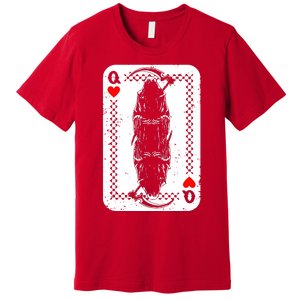 La Santa Muerte Mexico Skeleton Poker Card Death Queens Premium T-Shirt