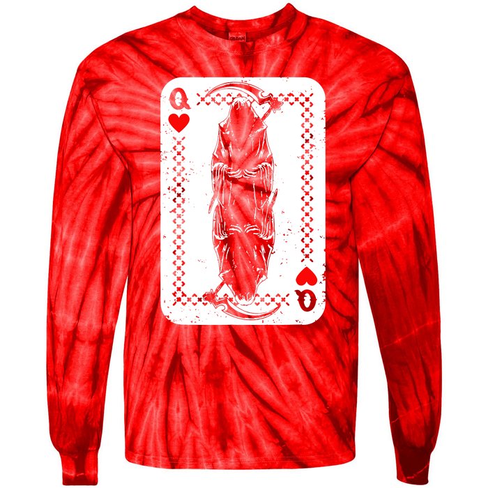 La Santa Muerte Mexico Skeleton Poker Card Death Queens Tie-Dye Long Sleeve Shirt