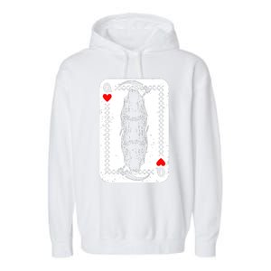 La Santa Muerte Mexico Skeleton Poker Card Death Queens Garment-Dyed Fleece Hoodie