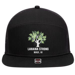 Lahaina Strong Maui Hawaii Old Banyan Tree 7 Panel Mesh Trucker Snapback Hat