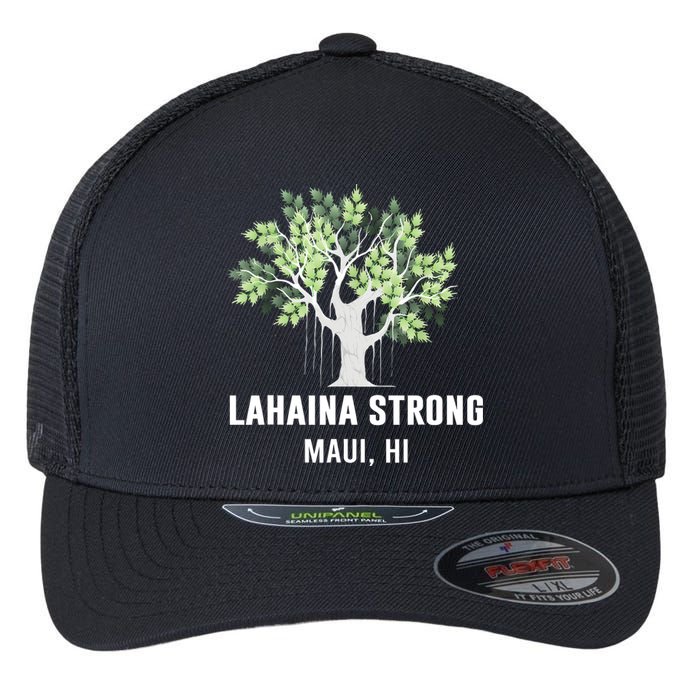 Lahaina Strong Maui Hawaii Old Banyan Tree Flexfit Unipanel Trucker Cap