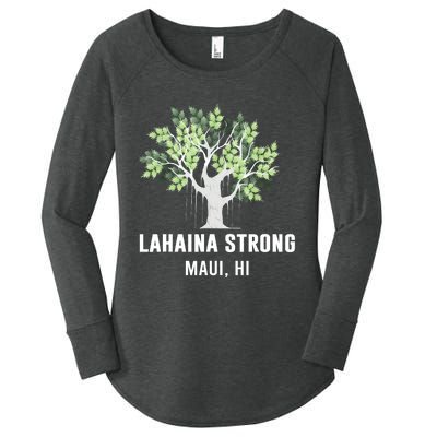 Lahaina Strong Maui Hawaii Old Banyan Tree Women's Perfect Tri Tunic Long Sleeve Shirt