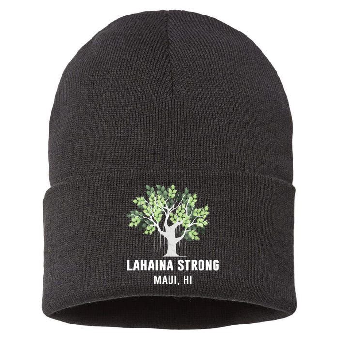 Lahaina Strong Maui Hawaii Old Banyan Tree Sustainable Knit Beanie