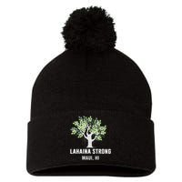 Lahaina Strong Maui Hawaii Old Banyan Tree Pom Pom 12in Knit Beanie