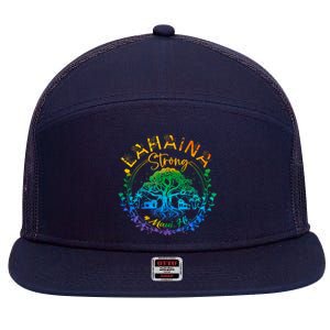 Lahaina Strong Maui Hawaii Old Banyan Tree Saved Majestic 7 Panel Mesh Trucker Snapback Hat