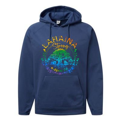 Lahaina Strong Maui Hawaii Old Banyan Tree Saved Majestic Performance Fleece Hoodie