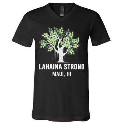 Lahaina Strong Maui Hawaii Old Banyan Tree V-Neck T-Shirt