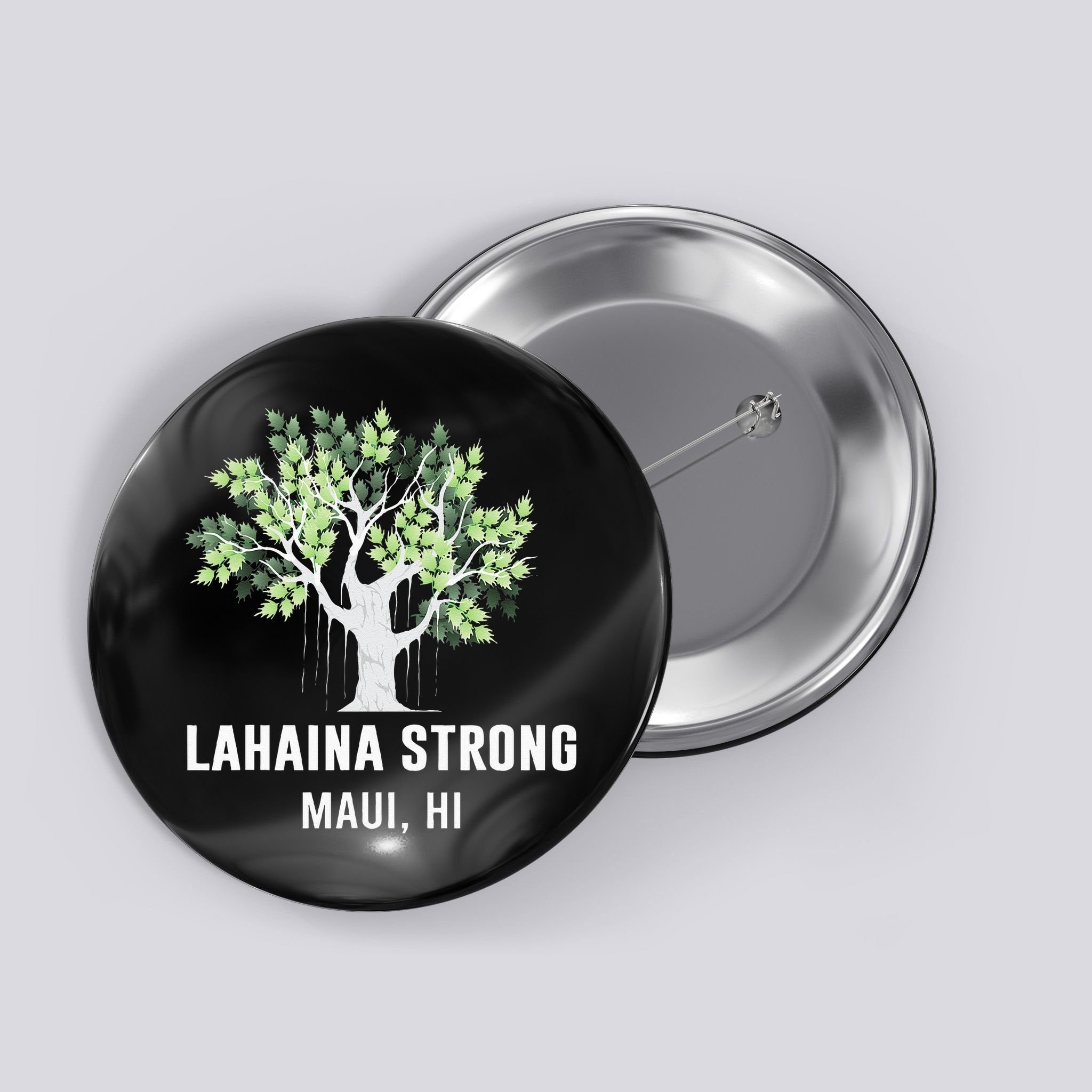 Lahaina Strong Maui Hawaii Old Banyan Tree Button
