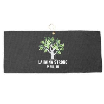 Lahaina Strong Maui Hawaii Old Banyan Tree Large Microfiber Waffle Golf Towel