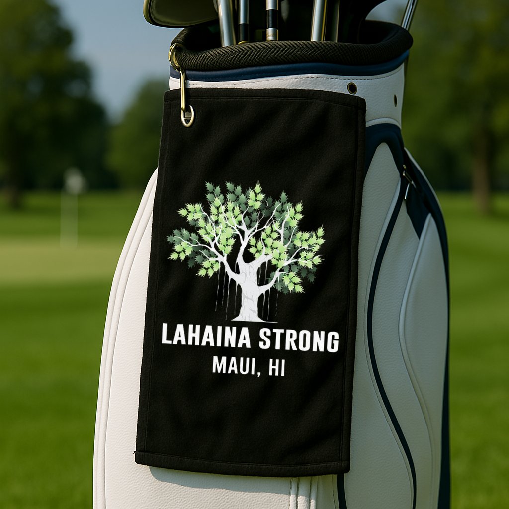 Lahaina Strong Maui Hawaii Old Banyan Tree Golf Towel