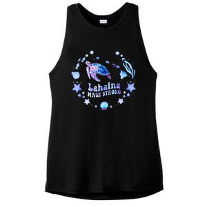 Lahaina Strong Maui Hawaii sea turtle saving Mans Ladies PosiCharge Tri-Blend Wicking Tank