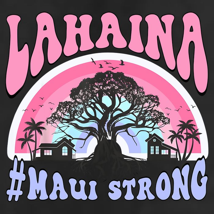 Lahaina Strong Maui Hawaii 7 Panel Mesh Trucker Snapback Hat