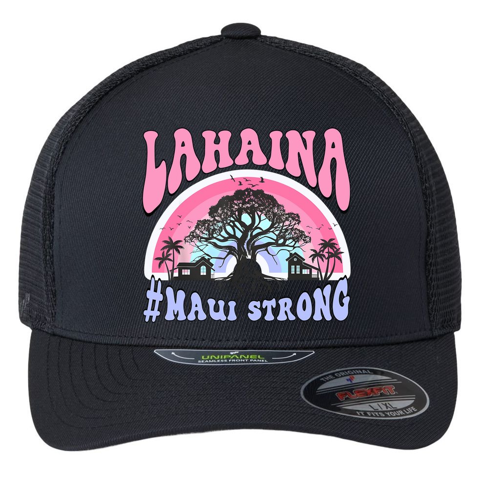 Lahaina Strong Maui Hawaii Flexfit Unipanel Trucker Cap