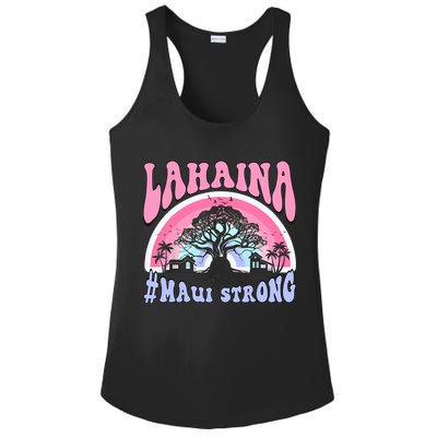 Lahaina Strong Maui Hawaii Ladies PosiCharge Competitor Racerback Tank