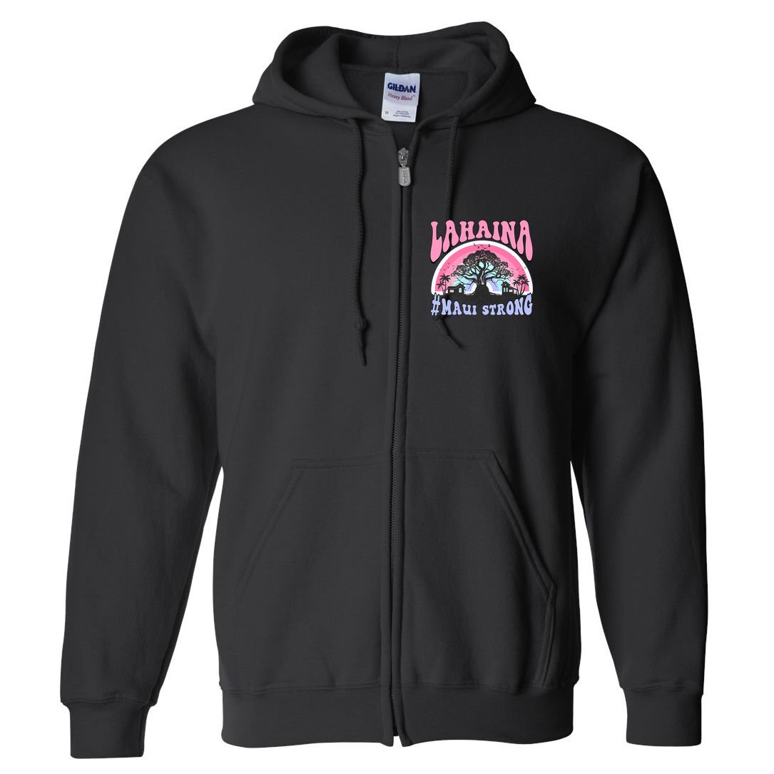 Lahaina Strong Maui Hawaii Full Zip Hoodie