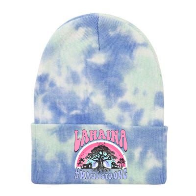 Lahaina Strong Maui Hawaii Tie Dye 12in Knit Beanie