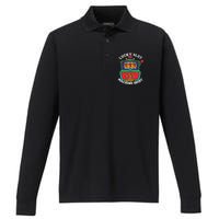 Lucky Slot Machine Casino Las Vegas Gambling Performance Long Sleeve Polo