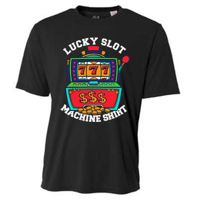 Lucky Slot Machine Casino Las Vegas Gambling Cooling Performance Crew T-Shirt