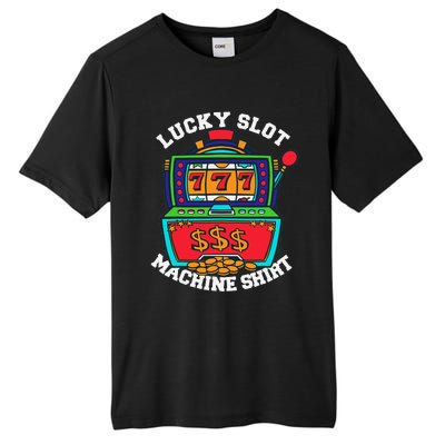 Lucky Slot Machine Casino Las Vegas Gambling Tall Fusion ChromaSoft Performance T-Shirt