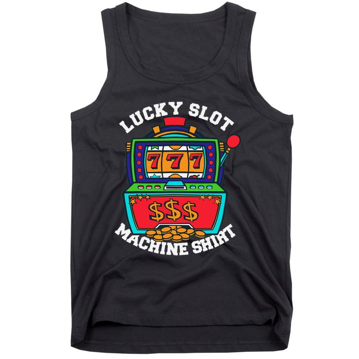 Lucky Slot Machine Casino Las Vegas Gambling Tank Top