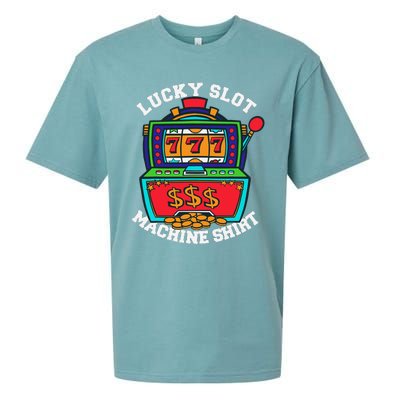 Lucky Slot Machine Casino Las Vegas Gambling Sueded Cloud Jersey T-Shirt