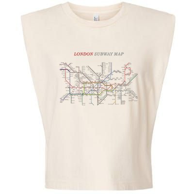 London S.U.B.W.A.Y Map Metro Underground Garment-Dyed Women's Muscle Tee