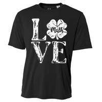 Love Shamrock Math Teacher St Patricks Day Cooling Performance Crew T-Shirt