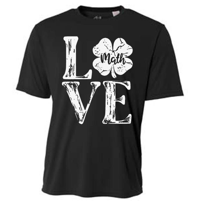 Love Shamrock Math Teacher St Patricks Day Cooling Performance Crew T-Shirt