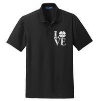 Love Shamrock Math Teacher St Patricks Day Dry Zone Grid Polo