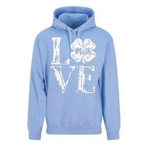 Love Shamrock Math Teacher St Patricks Day Unisex Surf Hoodie