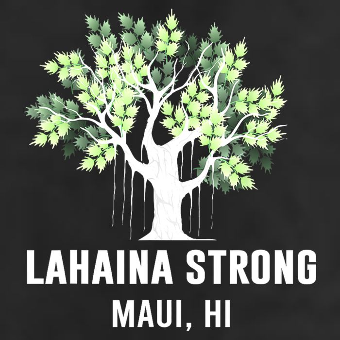 Lahaina Strong Maui Hawaii Old Banyan Tree 7 Panel Mesh Trucker Snapback Hat